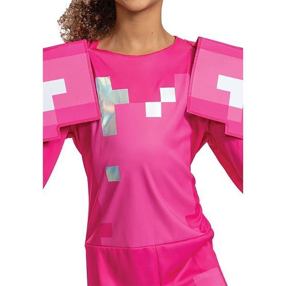Minecraft Girl's Classic Pink Armor Costume Size 10-12 - Picture 5 of 6
